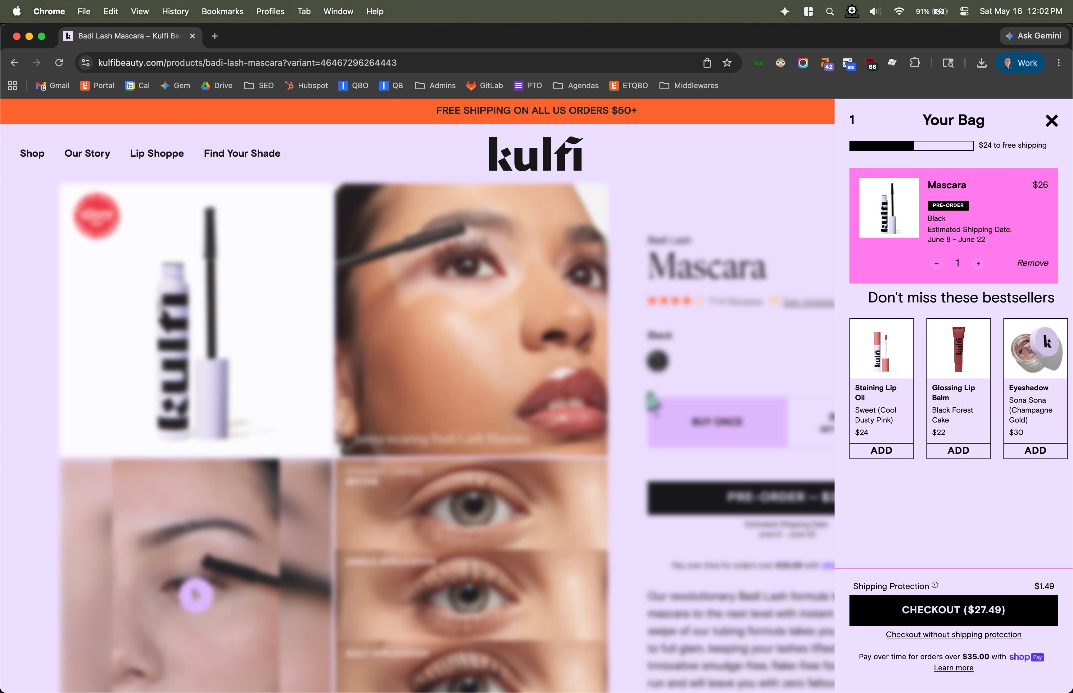 Kulfi Beauty DTC Optimization Retainer: Cart, Navigation & Subscription UX