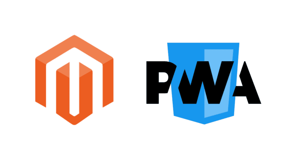 A picture with logos of Magento and PWA. 
