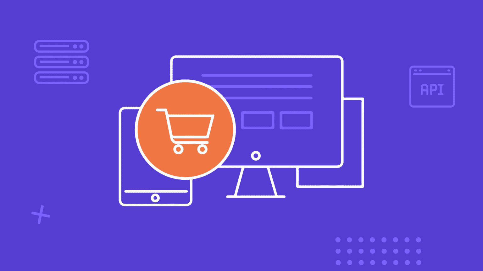 An illustrative diagram showcasing the architecture of a headless ecommerce site, emphasizing its modular and decoupled nature.