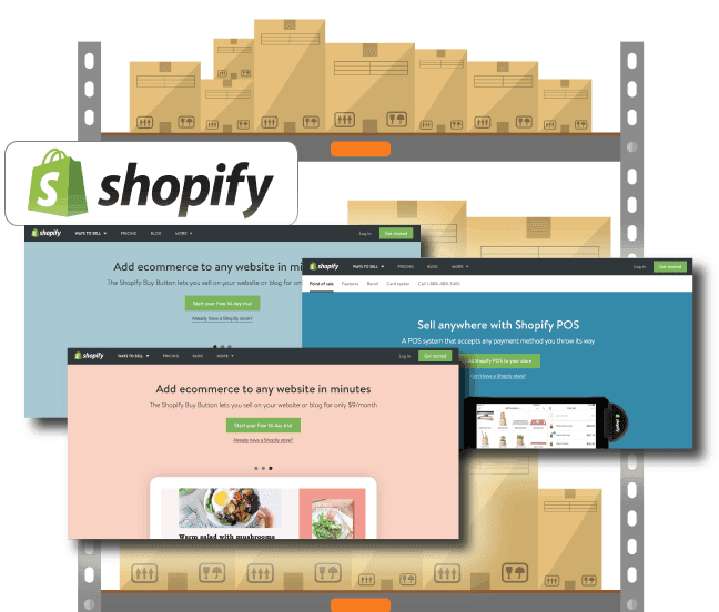 An image elaborating the versatility of Shopify to adapt to different uses other than ecommerce.