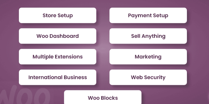 An image highlighting the key features of WooCommerce