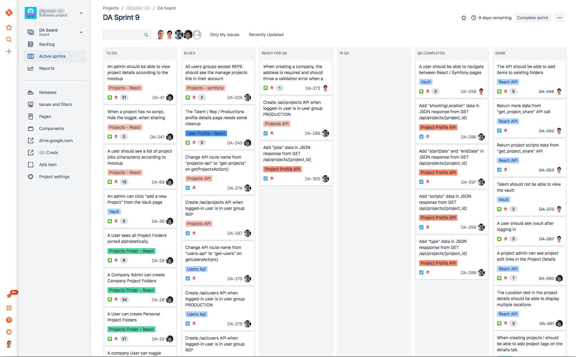 JIRA Board
