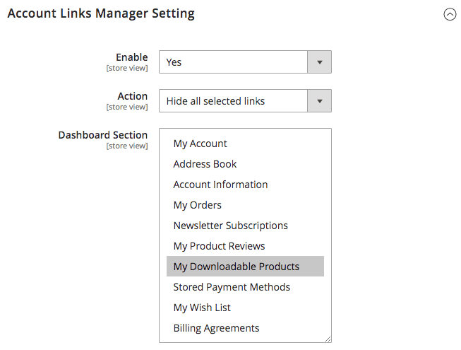 Account links Manager Setting