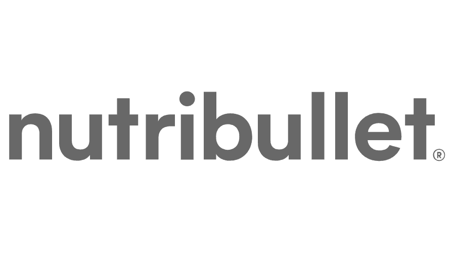 Nutribullet logo in white background and black text. 