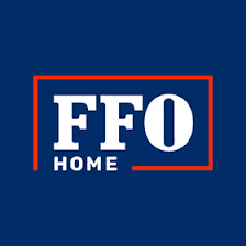 FFO Home logo in white lettering and dark blue background.