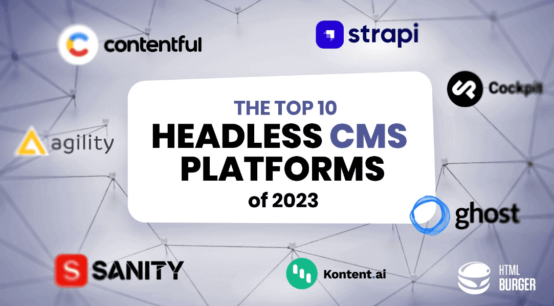 An image highlighting the best headless ecommerce CMS in 2023.